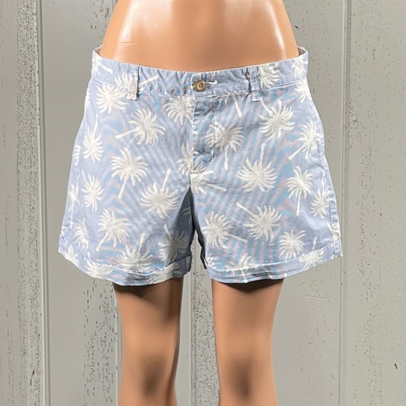 *Khakis by GAP Women’s Palm Tree Print Cuffed Shorts Sz 12 - Picture 1 of 11